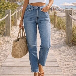 Abercrombie & Fitch Light Blue Straight Leg Jeans